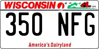 WI license plate 350NFG
