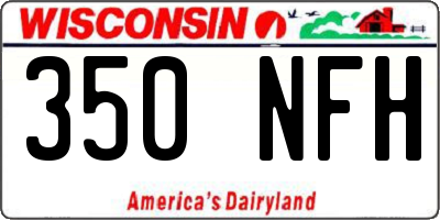 WI license plate 350NFH