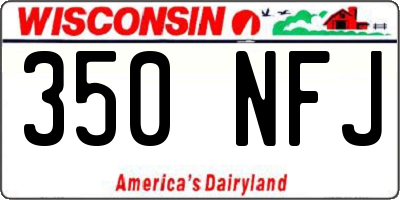 WI license plate 350NFJ