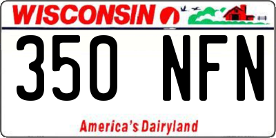 WI license plate 350NFN
