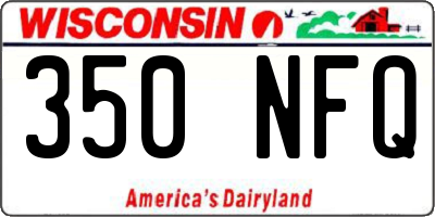 WI license plate 350NFQ