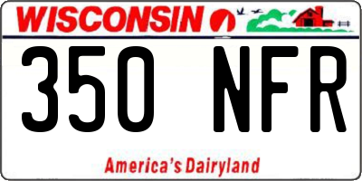 WI license plate 350NFR