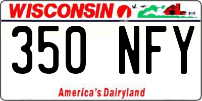 WI license plate 350NFY