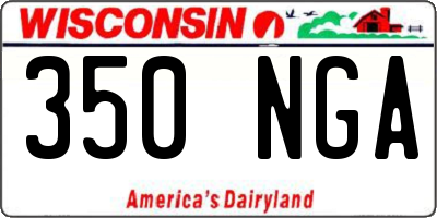 WI license plate 350NGA