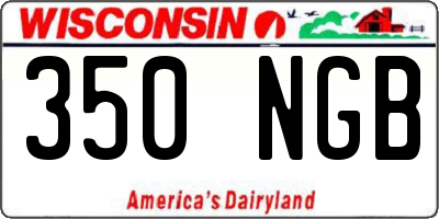 WI license plate 350NGB