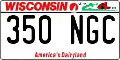 WI license plate 350NGC