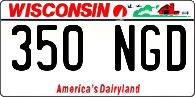 WI license plate 350NGD