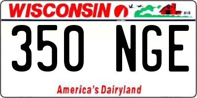 WI license plate 350NGE