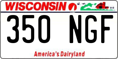 WI license plate 350NGF