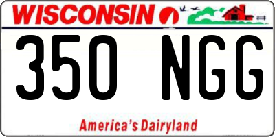 WI license plate 350NGG