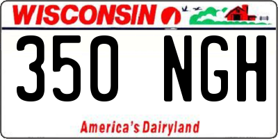 WI license plate 350NGH