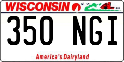 WI license plate 350NGI