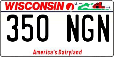 WI license plate 350NGN