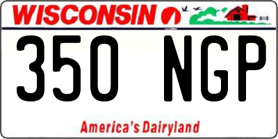 WI license plate 350NGP