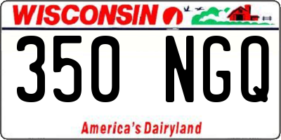 WI license plate 350NGQ