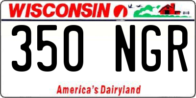 WI license plate 350NGR