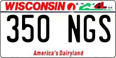 WI license plate 350NGS