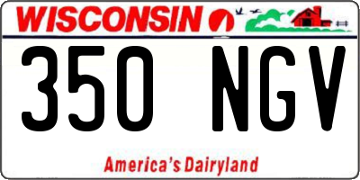 WI license plate 350NGV