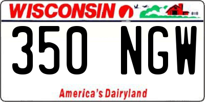 WI license plate 350NGW