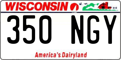 WI license plate 350NGY