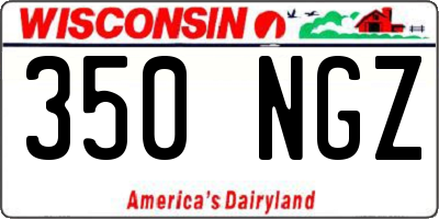WI license plate 350NGZ