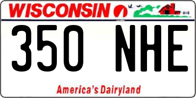 WI license plate 350NHE