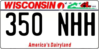 WI license plate 350NHH