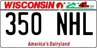 WI license plate 350NHL