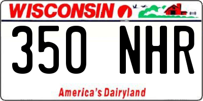 WI license plate 350NHR
