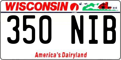 WI license plate 350NIB
