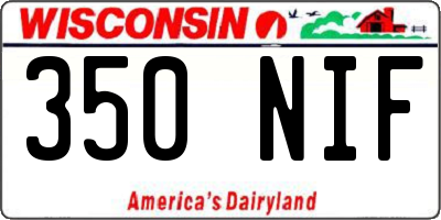 WI license plate 350NIF