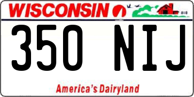 WI license plate 350NIJ