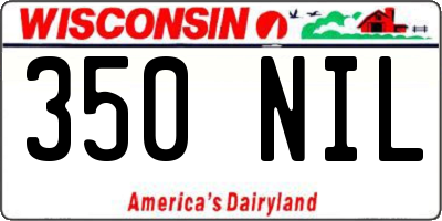 WI license plate 350NIL