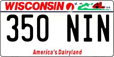 WI license plate 350NIN