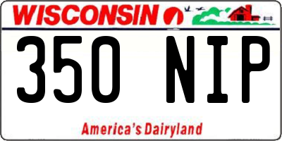 WI license plate 350NIP