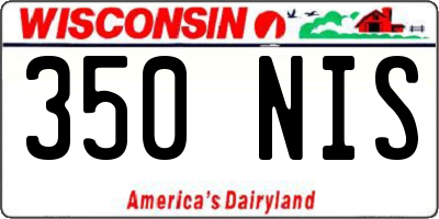 WI license plate 350NIS