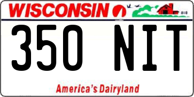 WI license plate 350NIT