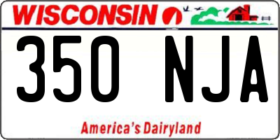 WI license plate 350NJA