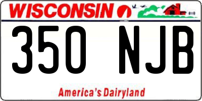 WI license plate 350NJB