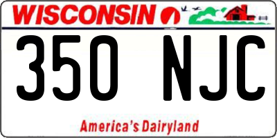 WI license plate 350NJC