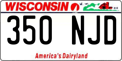 WI license plate 350NJD