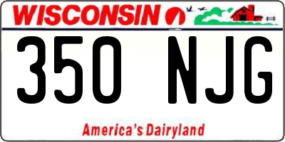 WI license plate 350NJG