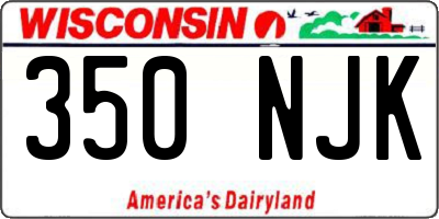 WI license plate 350NJK