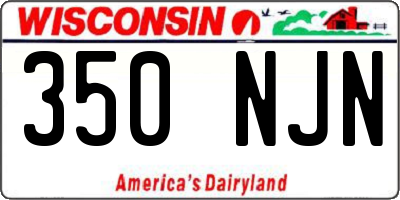 WI license plate 350NJN