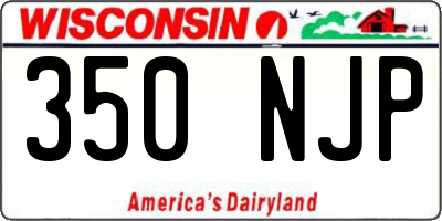 WI license plate 350NJP