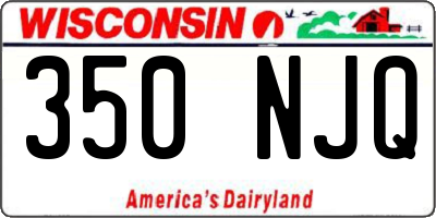 WI license plate 350NJQ