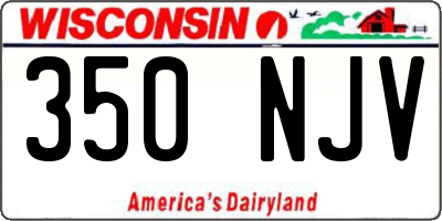 WI license plate 350NJV