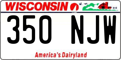 WI license plate 350NJW
