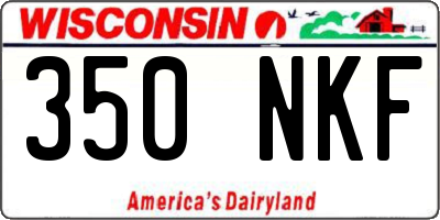 WI license plate 350NKF