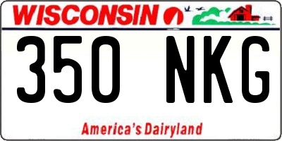 WI license plate 350NKG